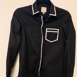 Black and white dress shirt